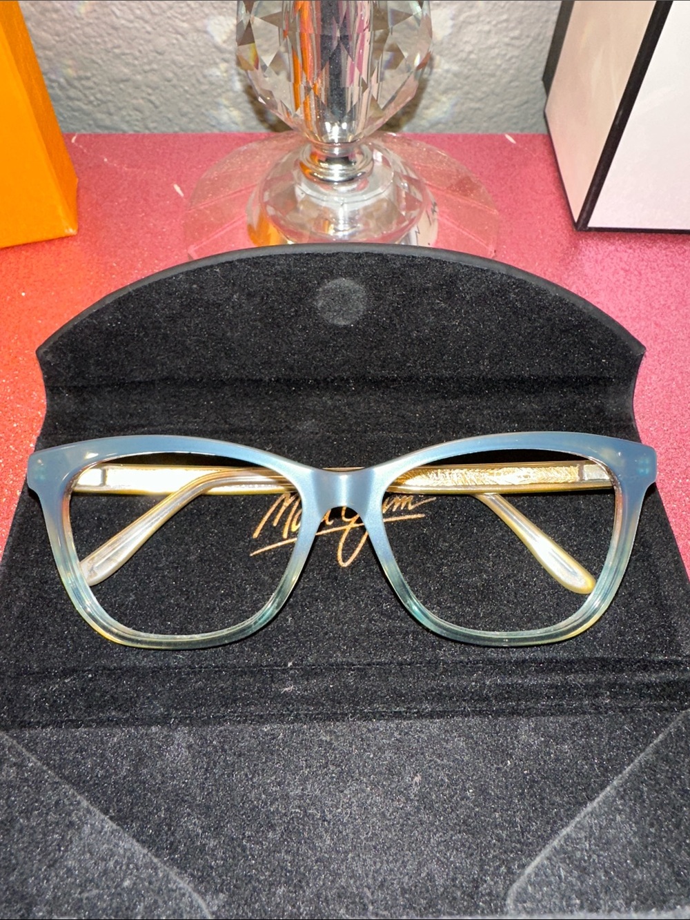 Maui Jim Blue Gradient Cat-Eye Eyeglasses